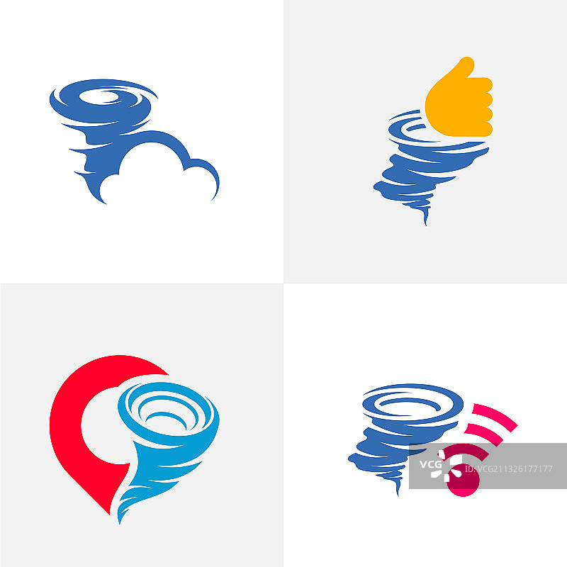 龙卷风logo模板创意图片素材