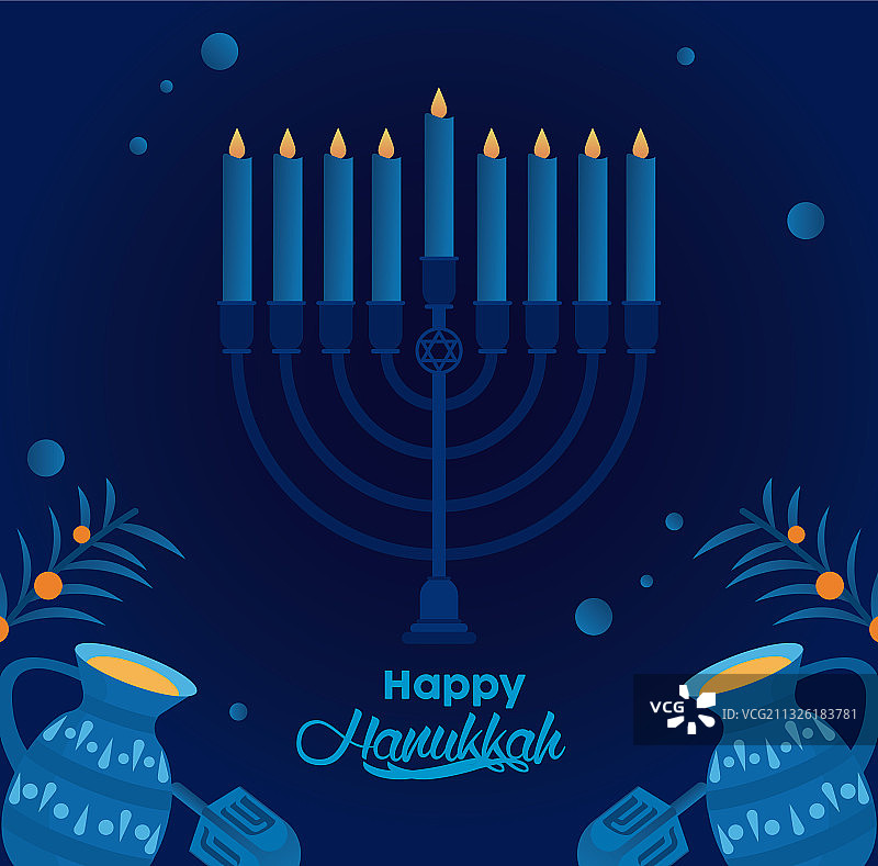 光明节烛台庆祝图片素材