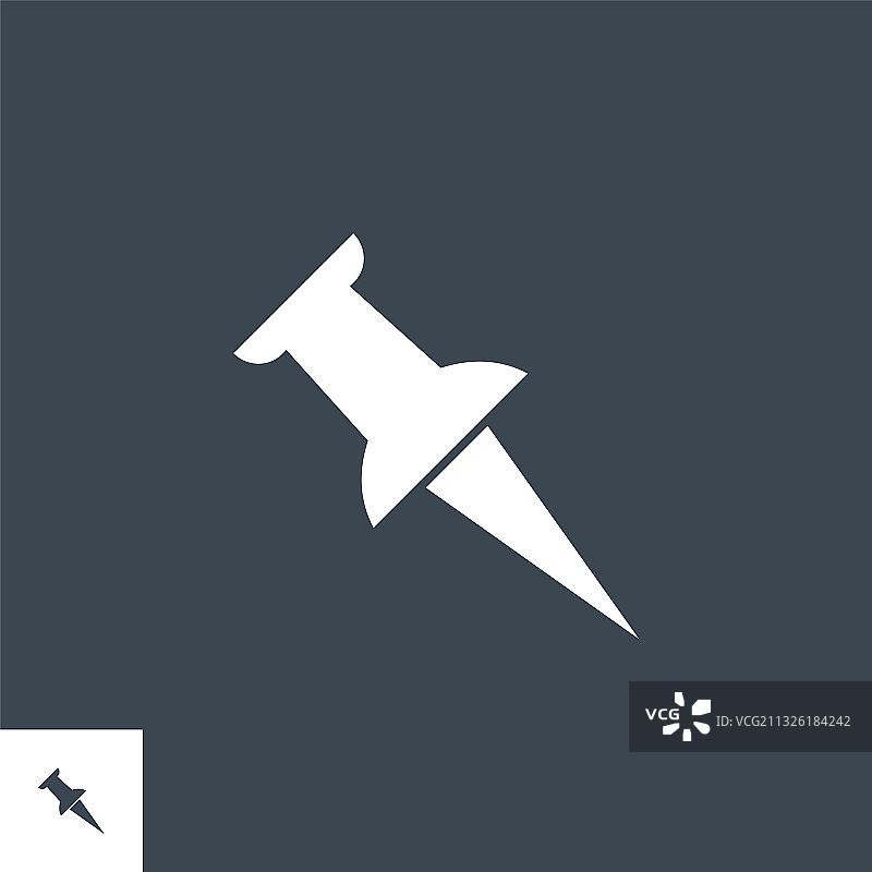 图钉相关符号字形图标图片素材