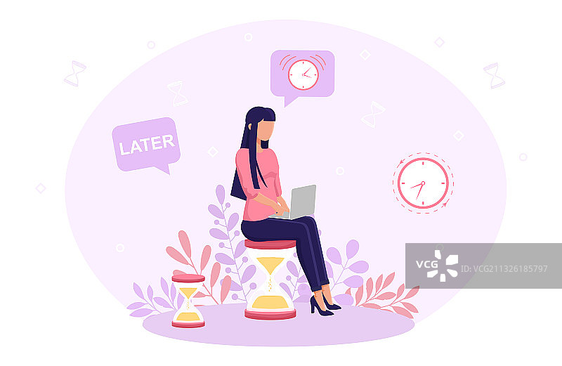 商业中的拖延过程图片素材