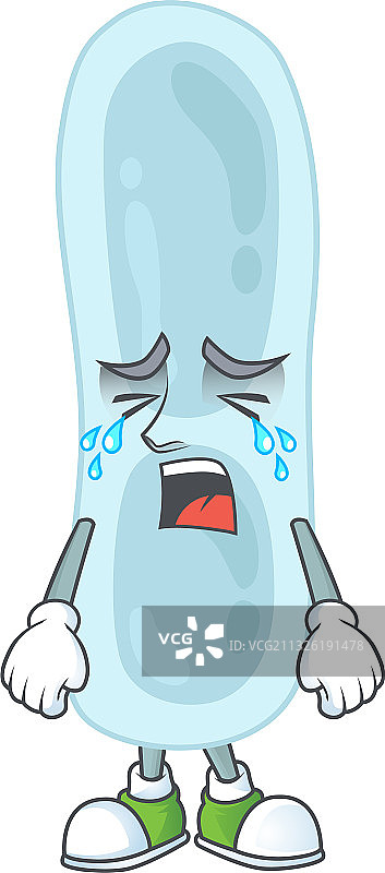 哭泣的肺炎克雷伯氏菌卡通形象图片素材