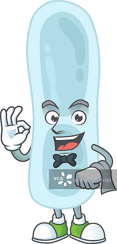 卡通肺炎克雷伯菌服务员图片素材