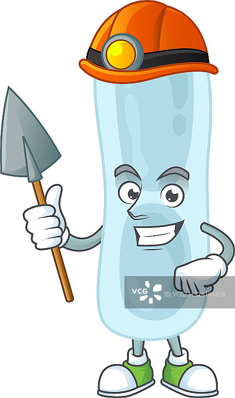 肺炎克雷伯菌矿工卡通形象图片素材