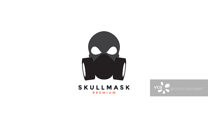 带骷髅头标志的呼吸面罩图标设计图片素材