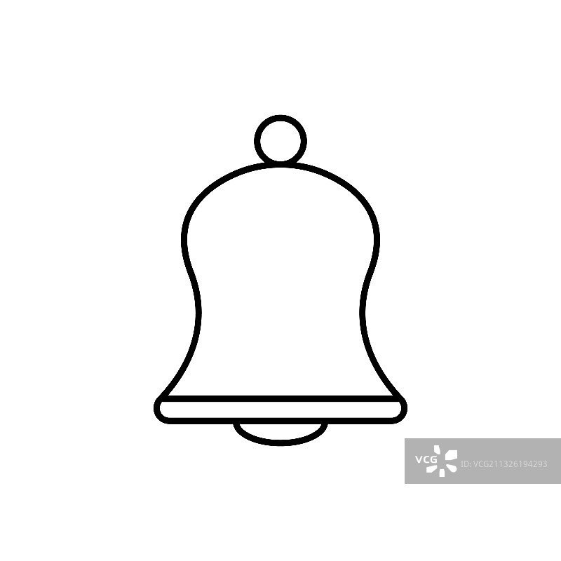 冬季铃铛线性图标简约设计图片素材