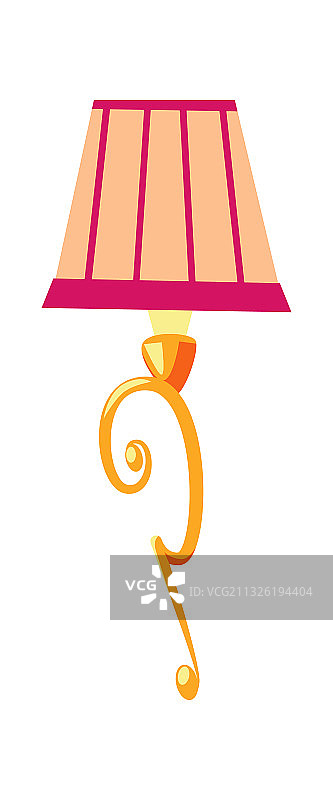 纺织灯罩复古落地灯卡通图片素材