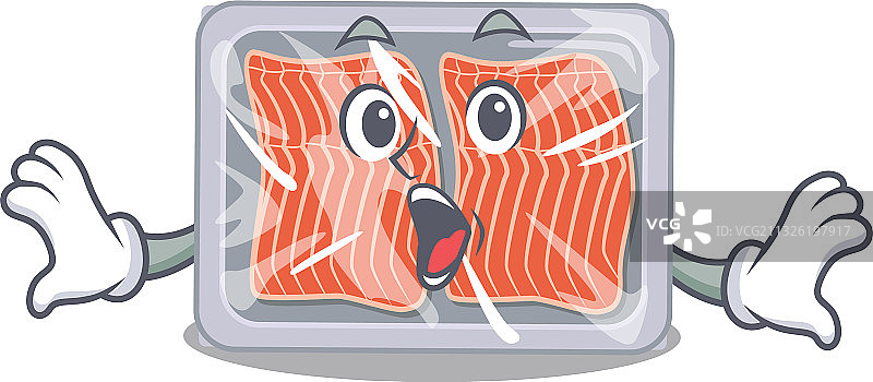 卡通设计：冷冻三文鱼图片素材