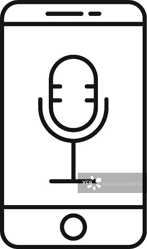 录音语音治疗师图标轮廓样式图片素材