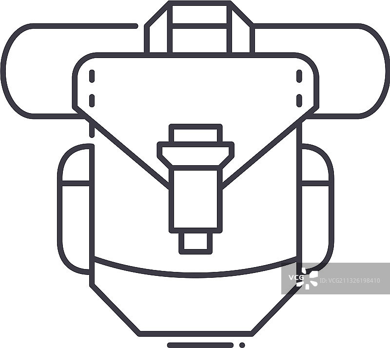 户外包图标线性隔离图片素材