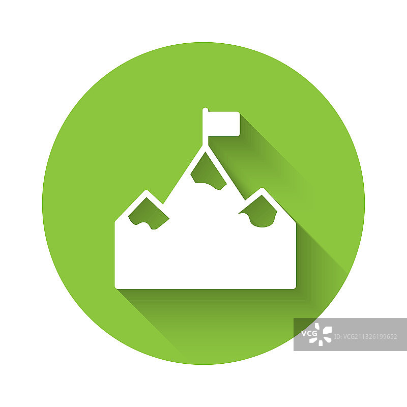 白色山顶旗帜图标图片素材