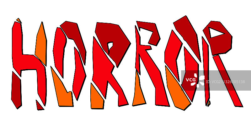 恐怖多色铭文图片素材