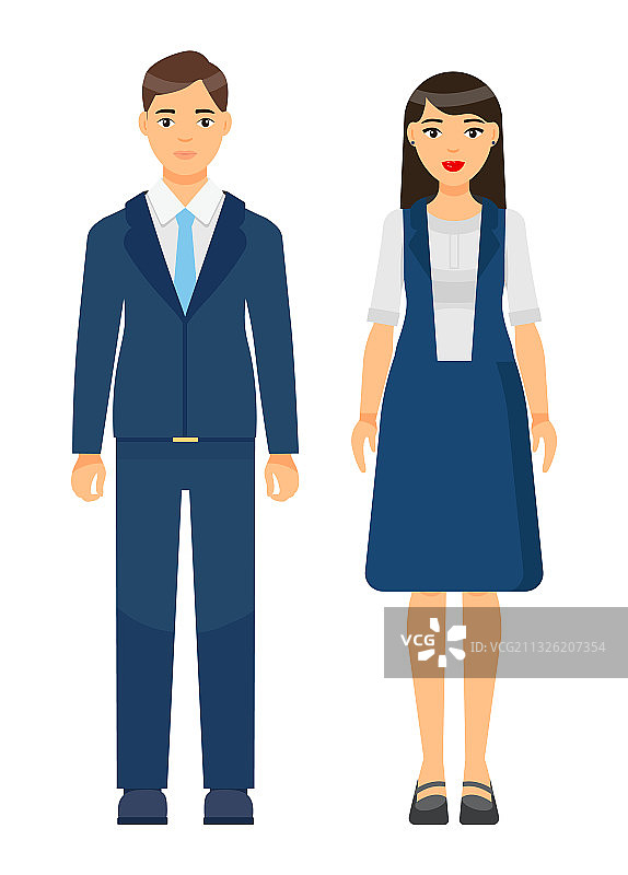 穿着职业装的卡通职场人士图片素材