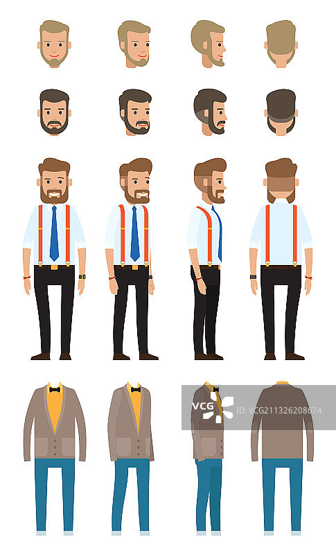 商人着装规范系列图片素材