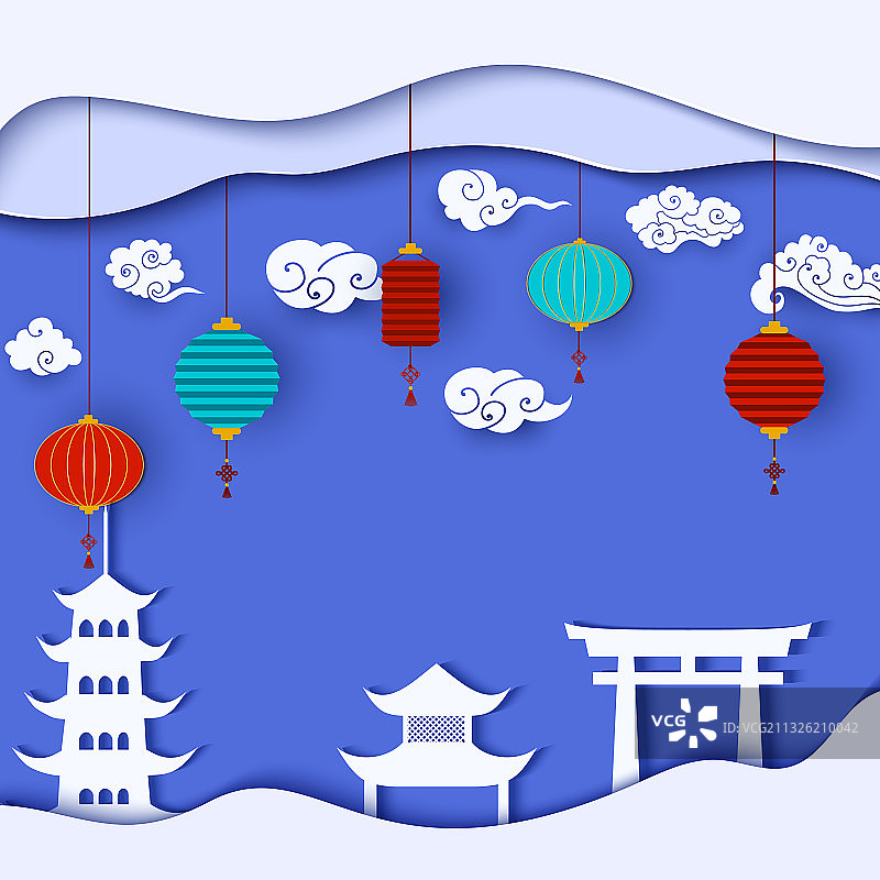 中国风节日贺卡背景图片素材