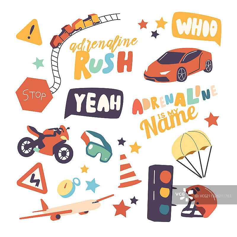 夏季极限运动图标集图片素材