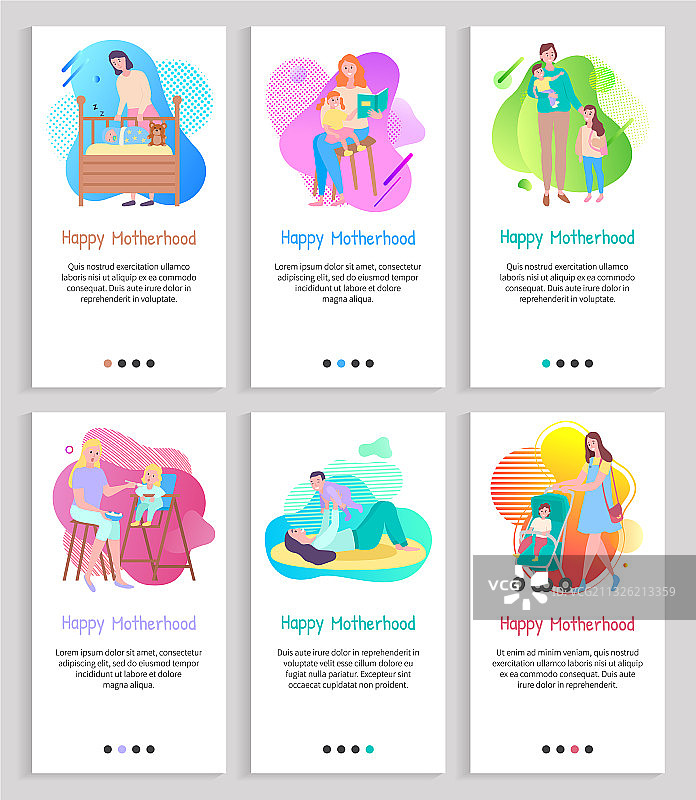 快乐的母爱童年和关怀妈咪图片素材