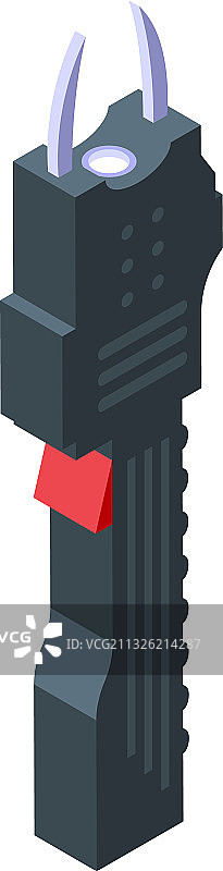 泰瑟枪图标2.5D样式图片素材