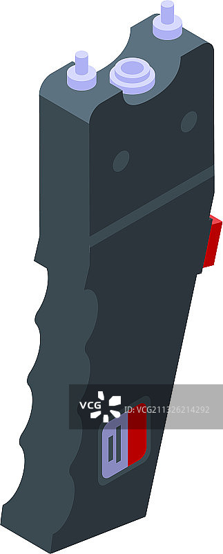 泰瑟枪警用图标2.5D风格图片素材