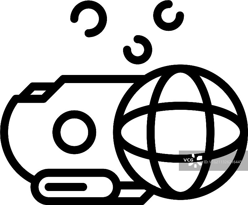 深海潜水器图标轮廓样式图片素材