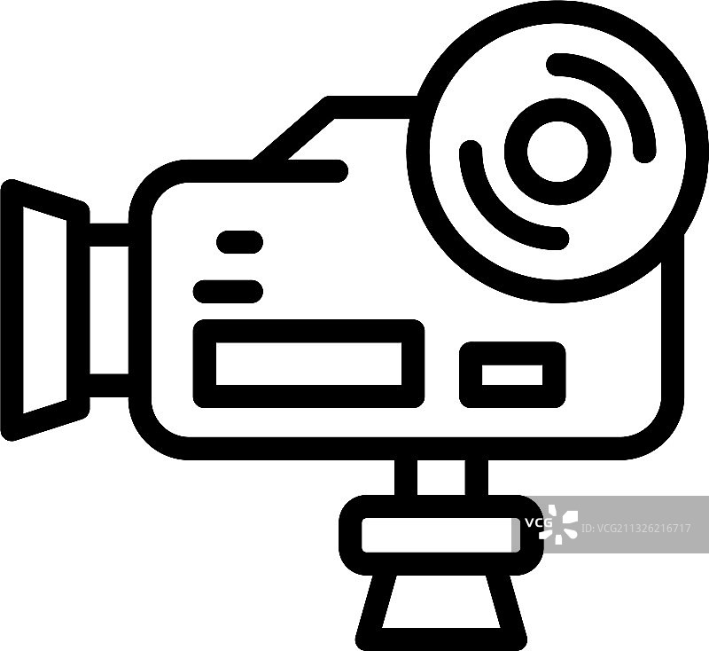 手柄新闻摄影相机图标轮廓样式图片素材
