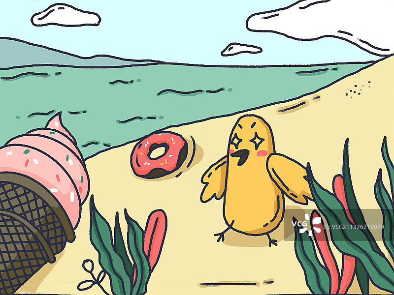 小黄鸭历险记图片素材