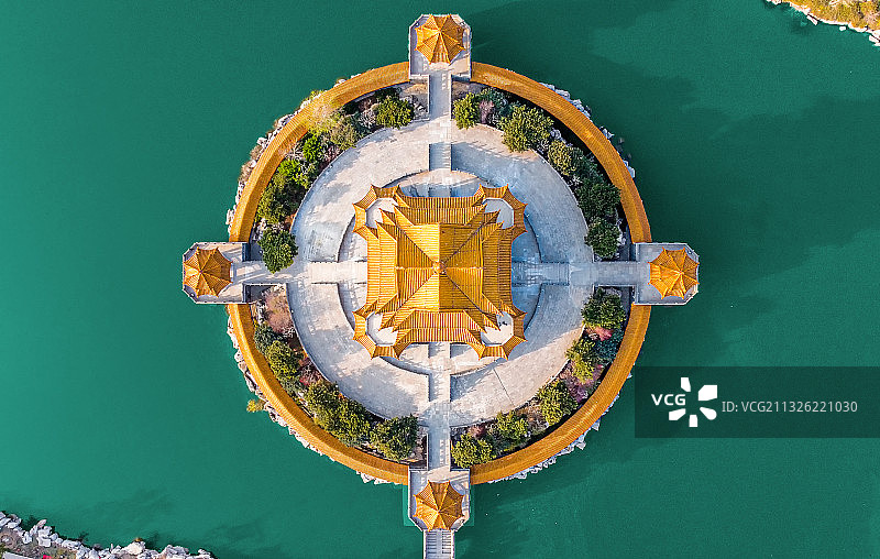 烟台蓬莱三仙山图片素材