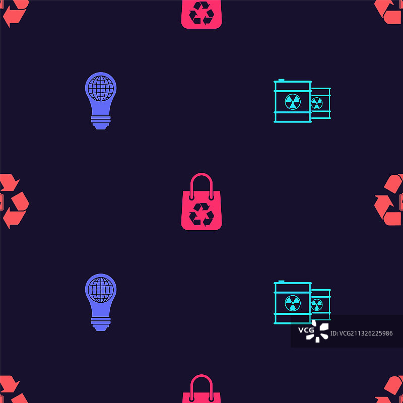 桶装放射性废料灯泡图片素材