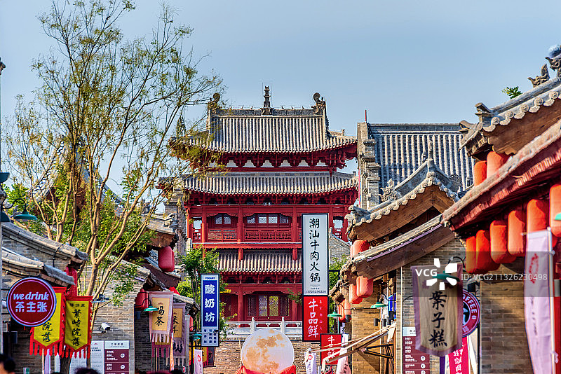 中国山西忻州古城明月楼图片素材