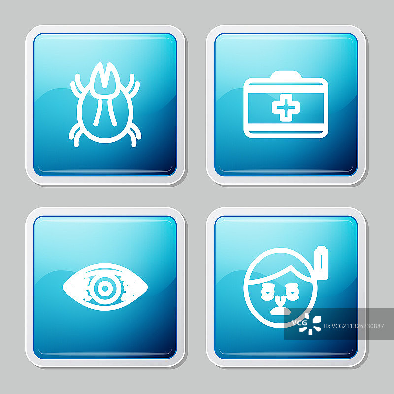 寄生螨虫急救箱红眼图片素材