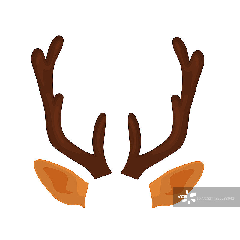 鹿角和耳朵搞笑自拍照片面具图片素材