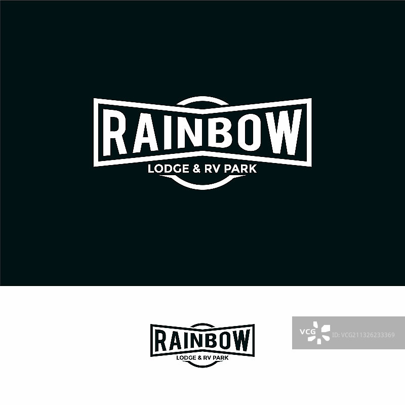 旅馆及房车公园租赁logo设计模板图片素材