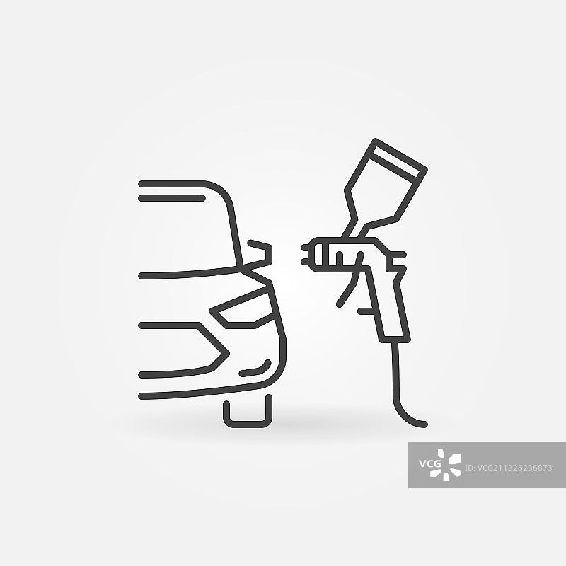 带有喷漆枪细线概念的汽车图片素材