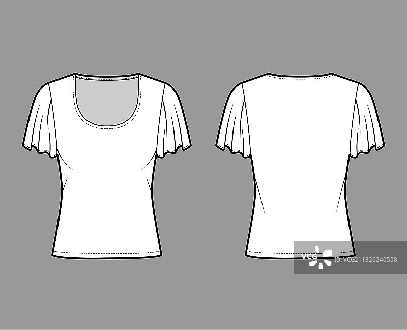 短袖圆领上衣技术时尚图片素材