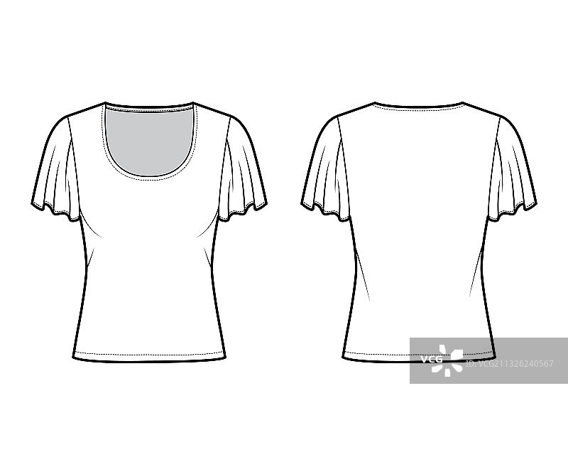短袖圆领上衣技术时尚图片素材