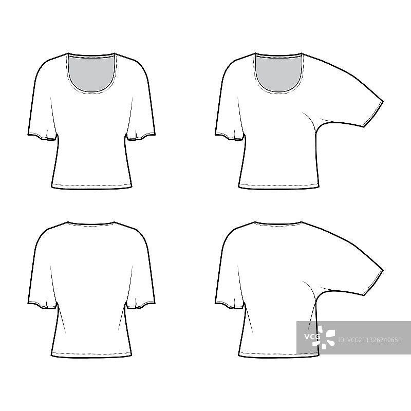 肘部蝙蝠袖上衣技术套装图片素材