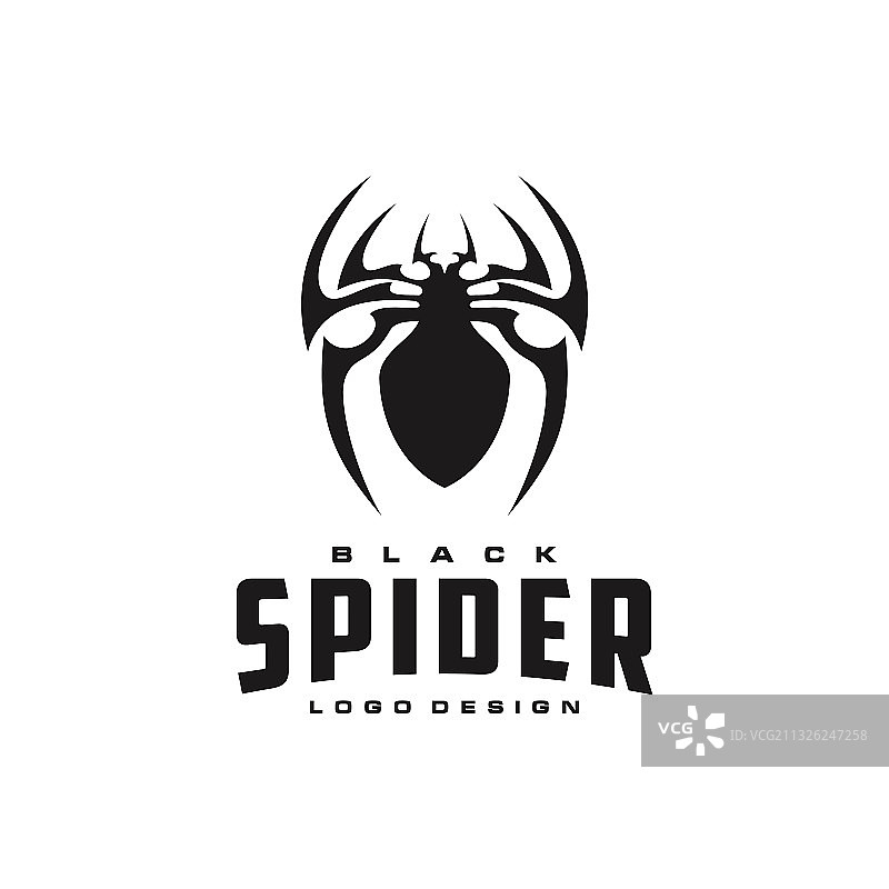 炫酷蜘蛛标志设计剪影图片素材