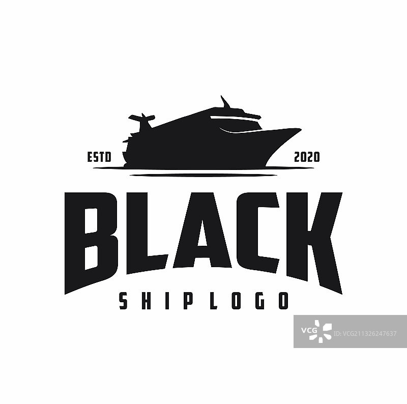 复古游轮标志设计图片素材