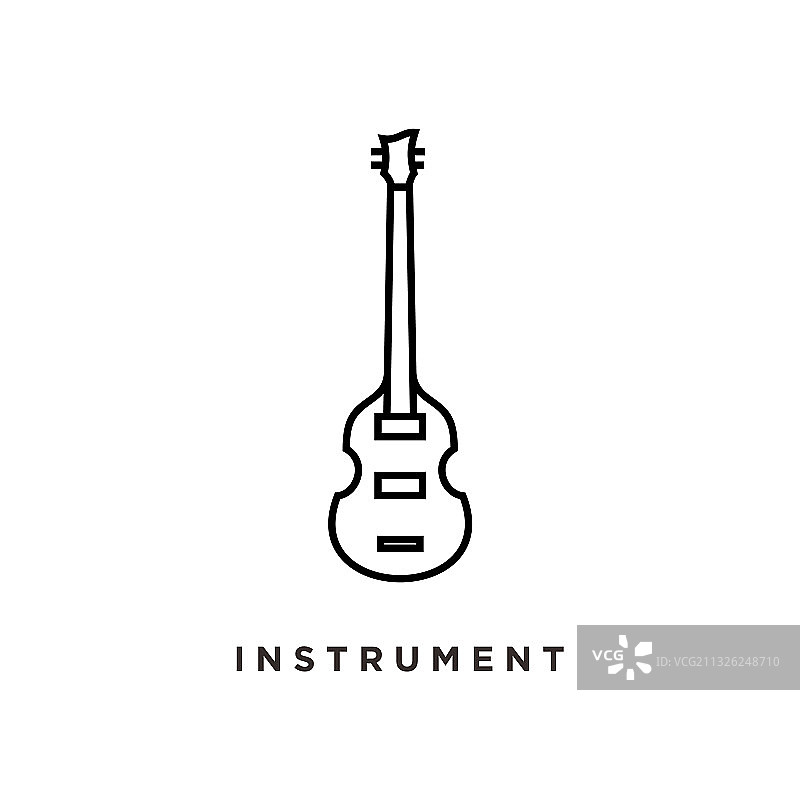 线条艺术：小提琴、中提琴、大提琴、低音提琴图片素材