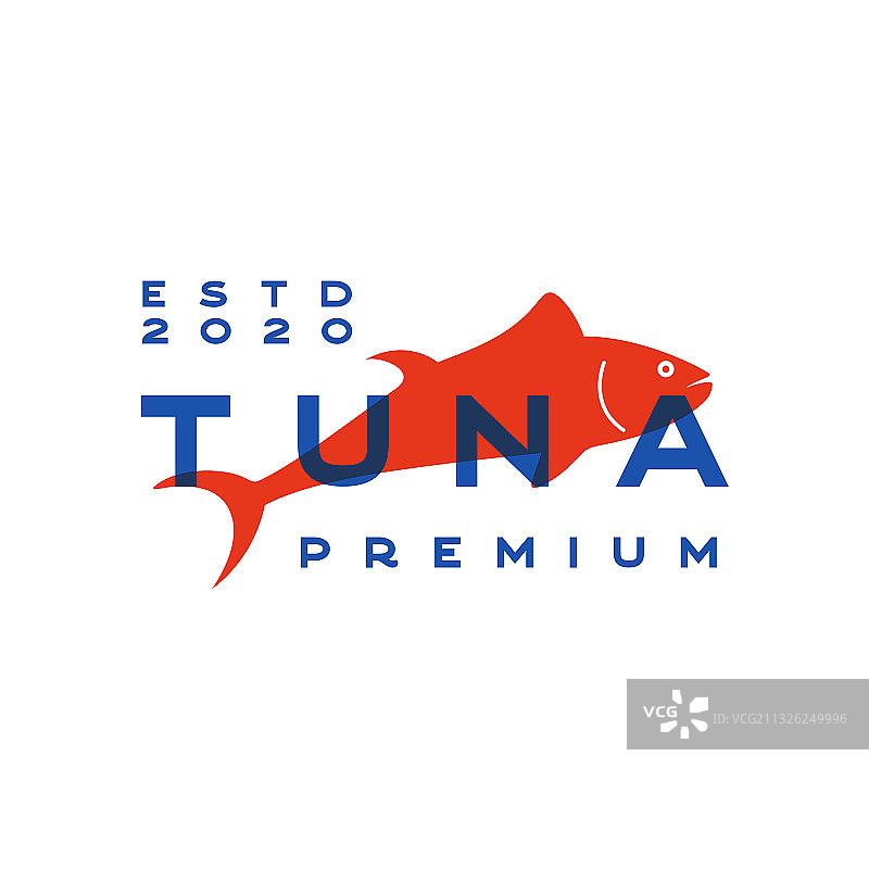金枪鱼复古Logo设计图片素材