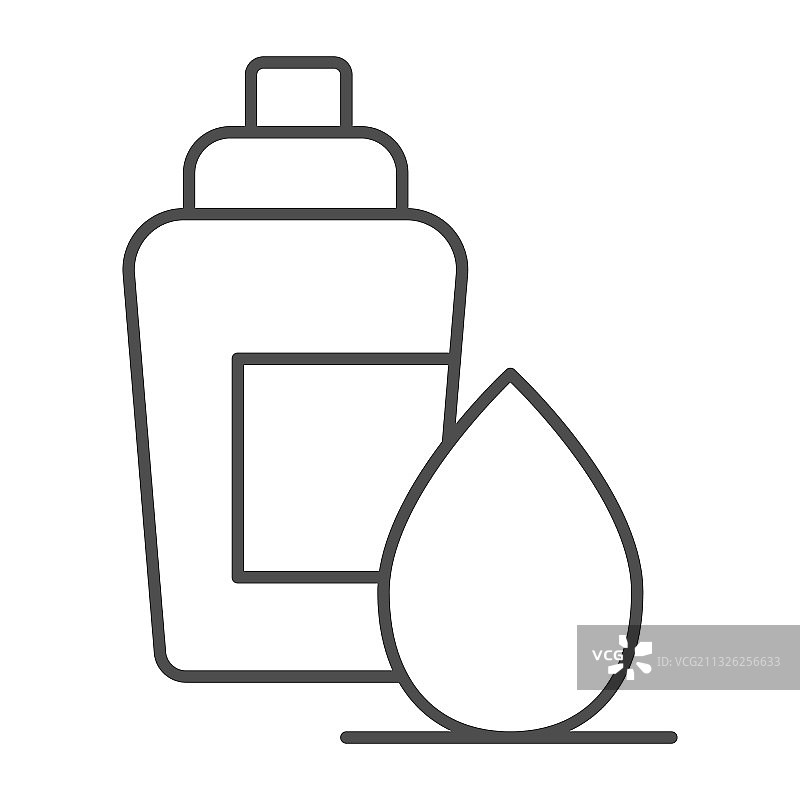 海绵和粉底细线图标化妆图片素材