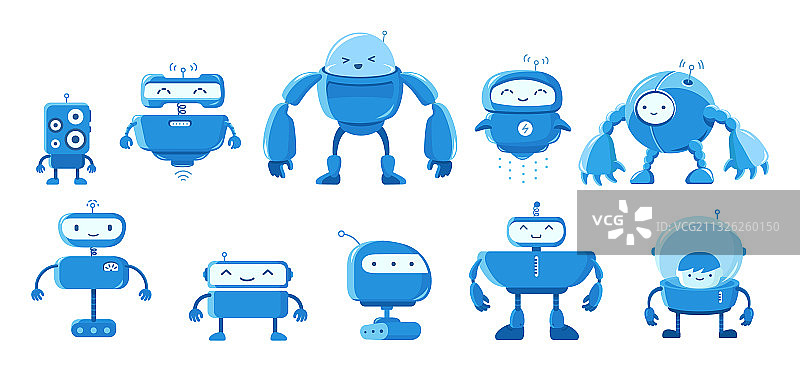 机器人吉祥物套装图片素材