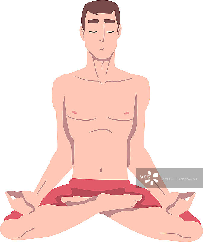 盘腿而坐的年轻人图片素材