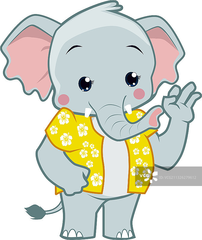 大象吉祥物卡通图片素材