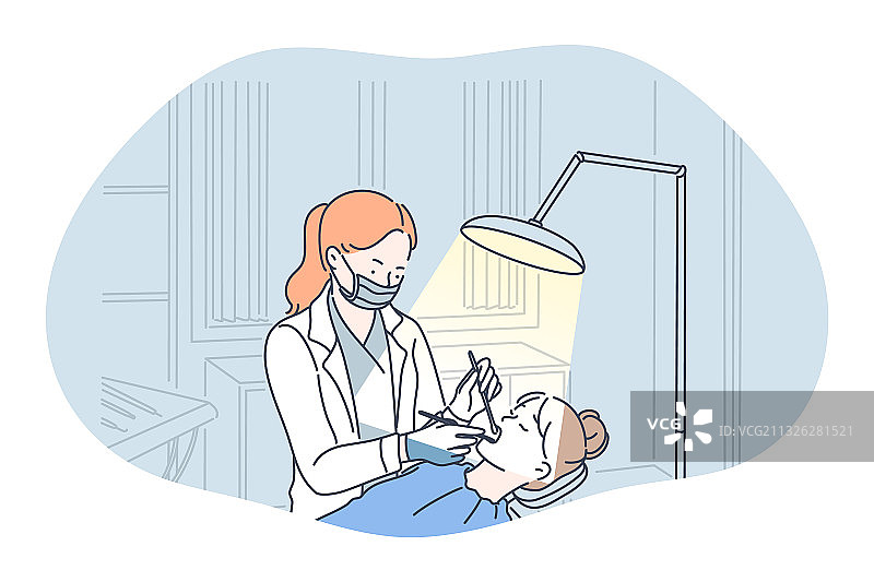 医学和牙科中的X光概念图片素材