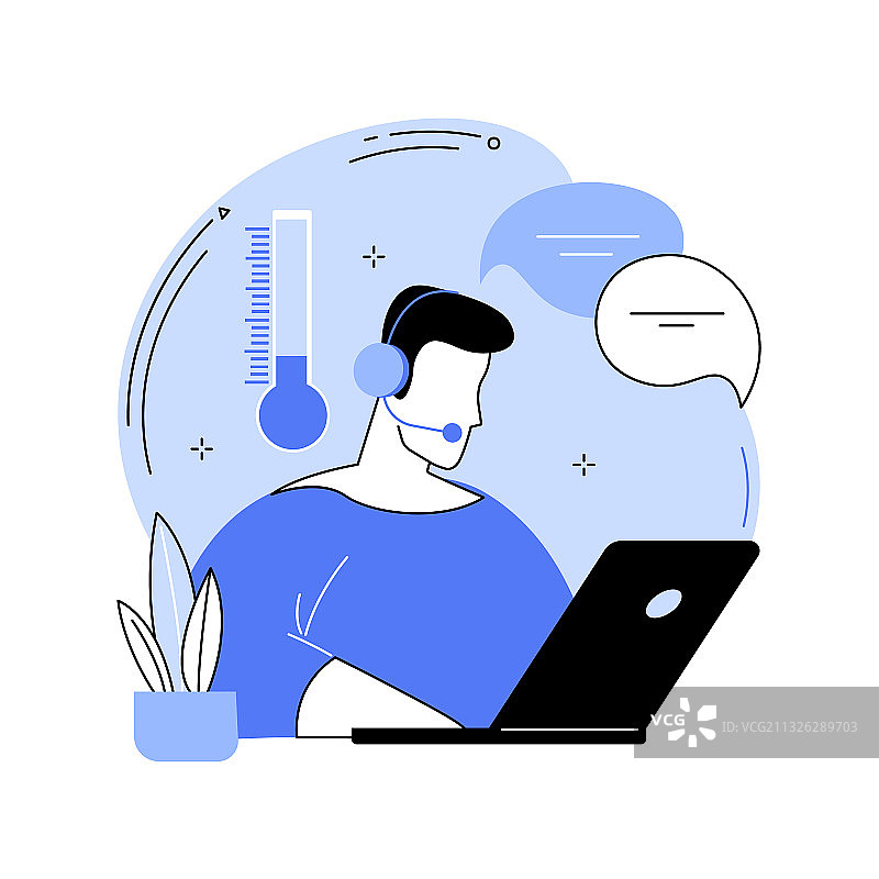 电话销售抽象概念图片素材