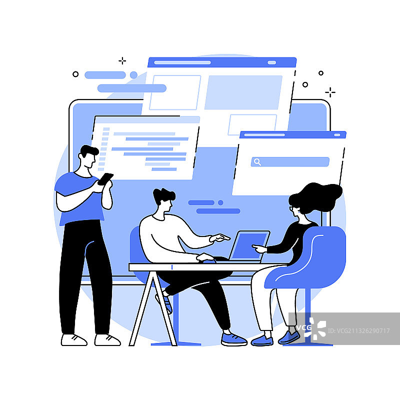 系统软件开发抽象概念图片素材