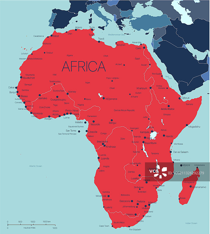 非洲大陆地图图片素材