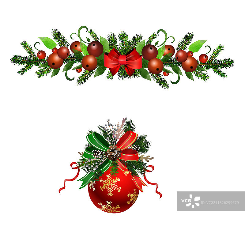 圣诞冬青早午餐装饰图片素材