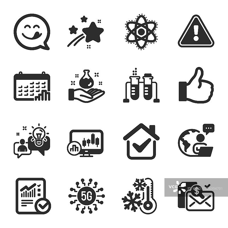 冻结等科技图标套装图片素材