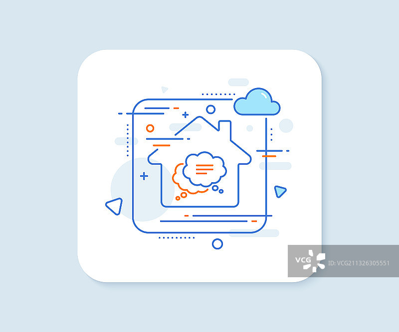 短信线条图标聊天评论标志漫画图片素材